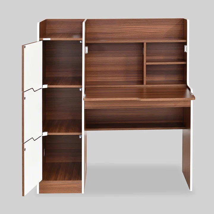 Wooden Study Table with Hutch